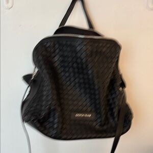 Giorgio Armani Woven Black Backpack